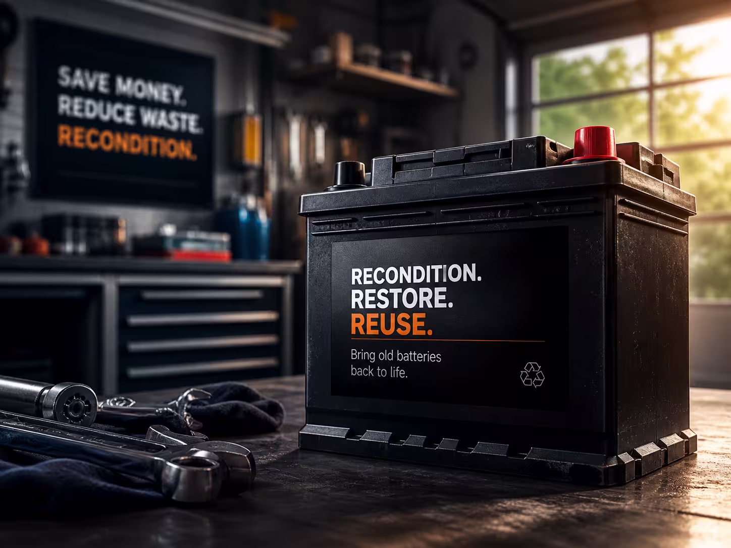 How to recondition a battery in a home workshop