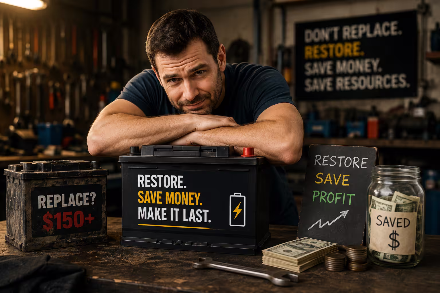 American professional workshop battery restoration